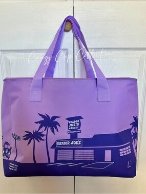 Trader Joe's Purple Rain Insulated Tote Bag